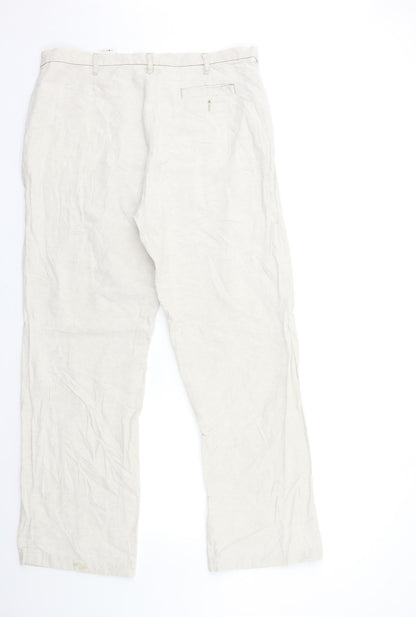 Womens UK Size 18 C&A Regular Fit  Beige Trousers