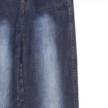 Preworn Womens Blue  Denim Straight Jeans Size 28 in L30 in