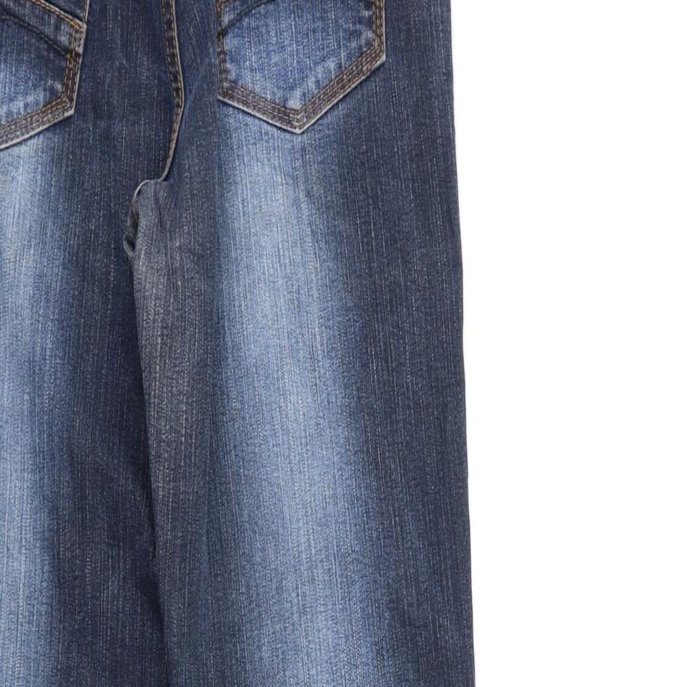Preworn Womens Blue  Denim Straight Jeans Size 28 in L30 in