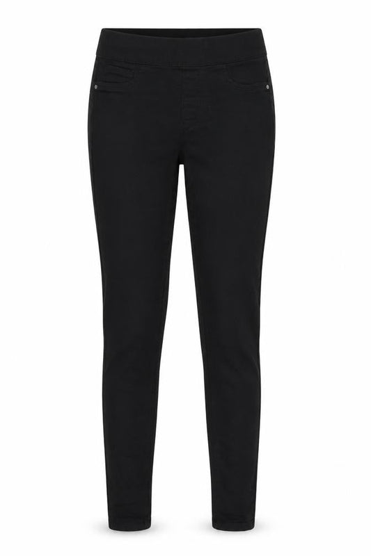 Front view of Denim & Co. women’s blue denim jegging jeans, size UK 10, 29-inch leg