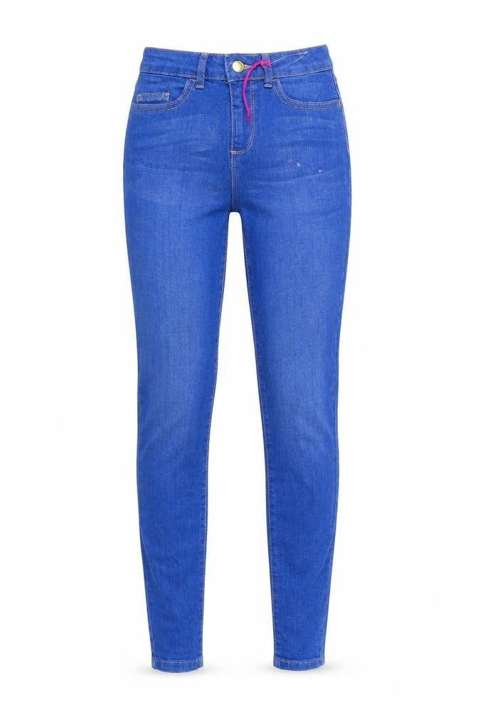 Front view of Very women’s blue denim skinny jeans, size UK 29, in, 29-inch leg