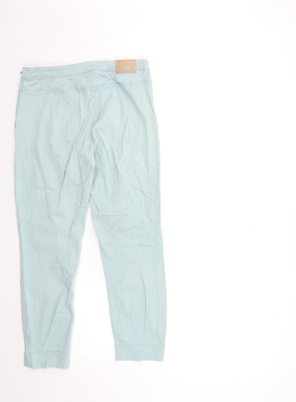 Womens UK Size 8 H&M Regular Fit Cropped Blue Jeans