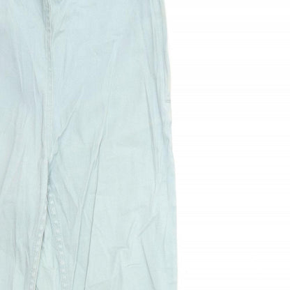 Womens UK Size 8 H&M Regular Fit Cropped Blue Jeans