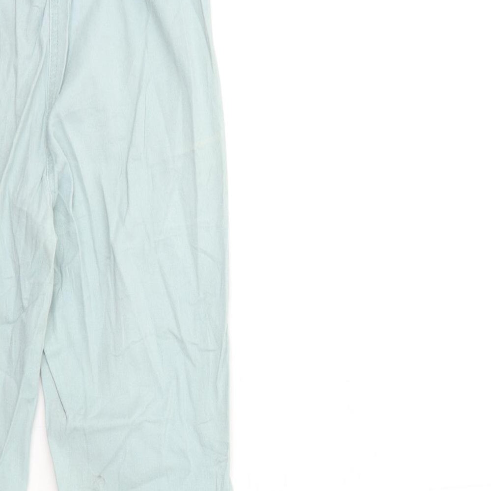 Womens UK Size 8 H&M Regular Fit Cropped Blue Jeans