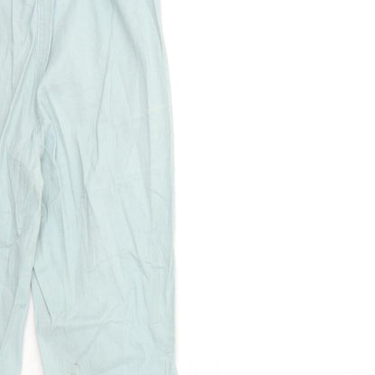Womens UK Size 8 H&M Regular Fit Cropped Blue Jeans
