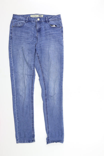 Denim & Co. Womens Blue  Denim Skinny Jeans Size 10 L30 in