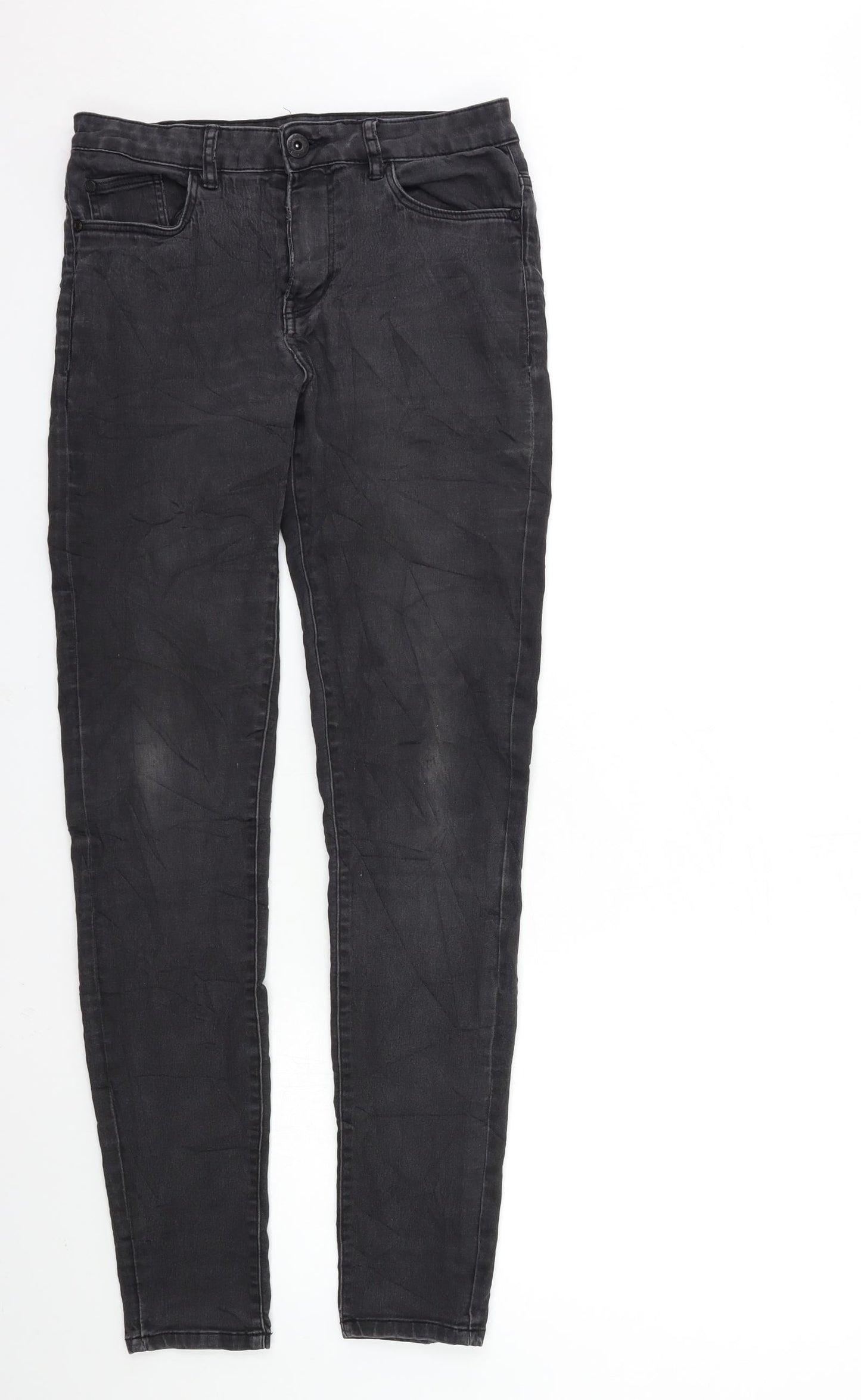 Womens UK Size 28 in Preworn Regular Fit Skinny Black Jeans