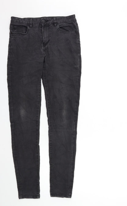 Womens UK Size 28 in Preworn Regular Fit Skinny Black Jeans