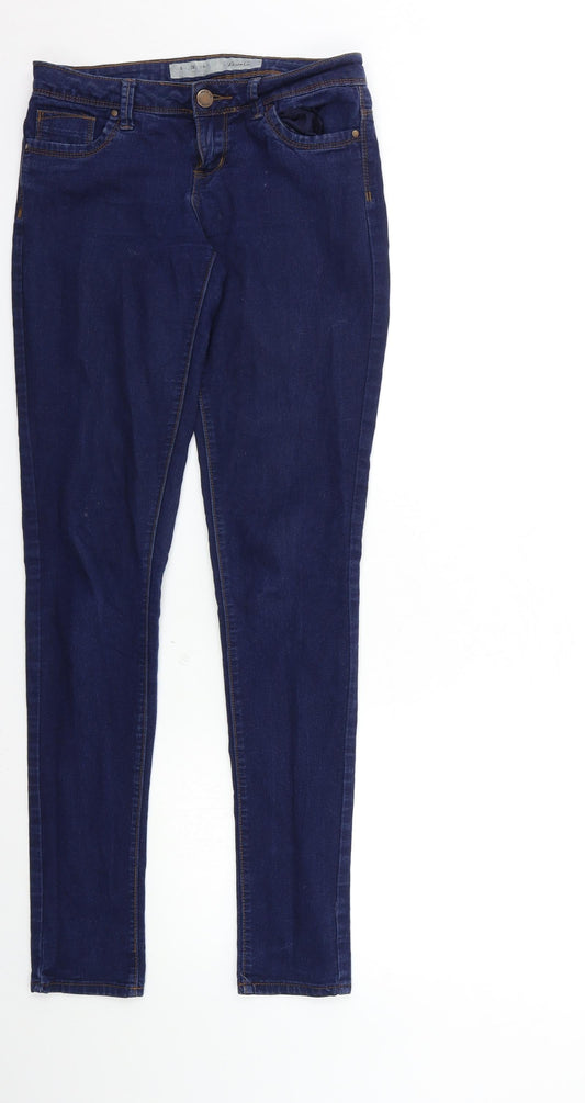 Denim & Co. Womens Blue  Denim Skinny Jeans Size 8 L32 in