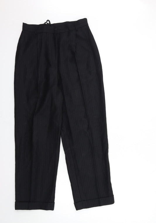 Womens UK Size 30 in Preworn Regular Fit  Black Trousers