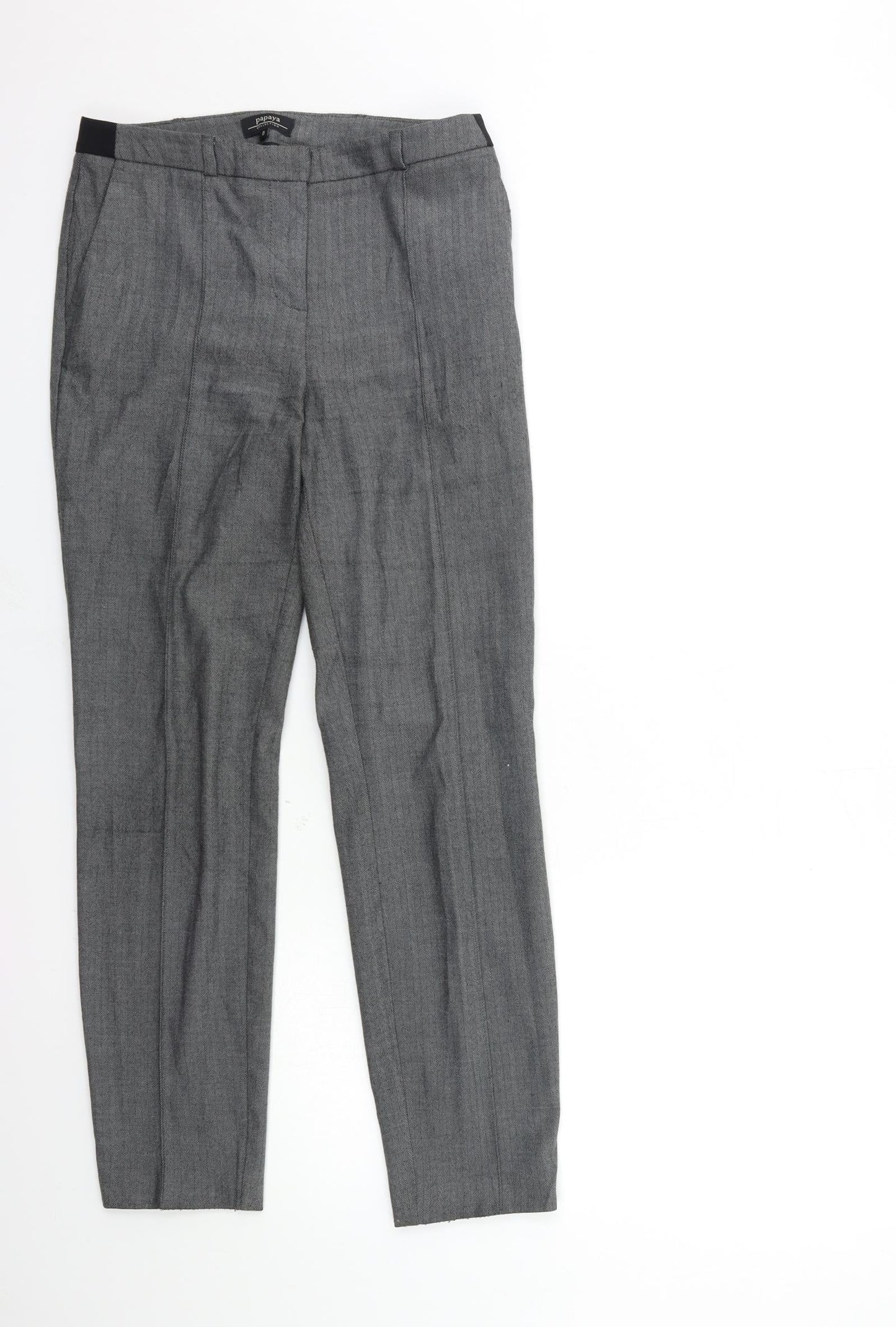 Womens UK Size 8 Papaya Regular Fit  Grey Trousers