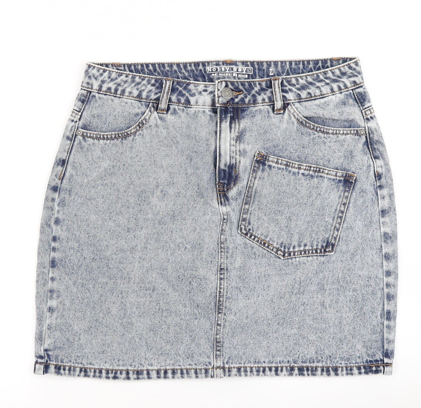 Noisy may Womens Blue  Denim A-Line Skirt Size L