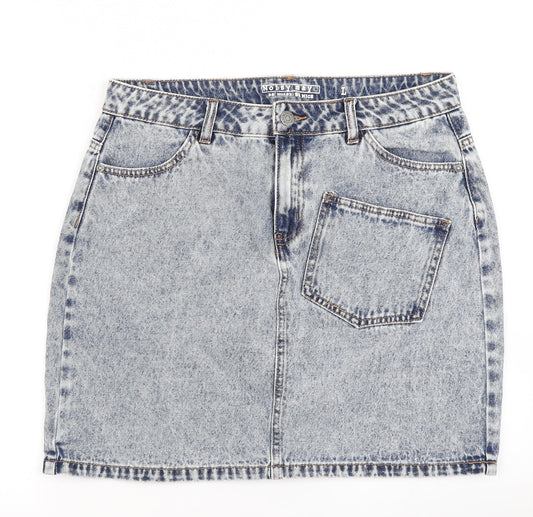 Noisy may Womens Blue  Denim A-Line Skirt Size L