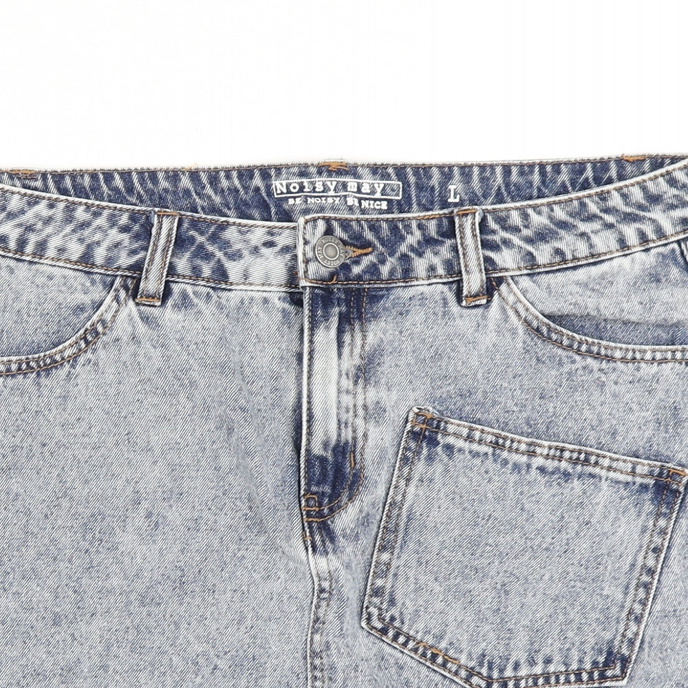 Noisy may Womens Blue  Denim A-Line Skirt Size L