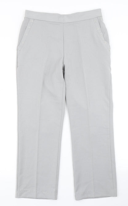 Womens UK Size 10 Anna Rose Regular Fit Dress Pants Grey Trousers