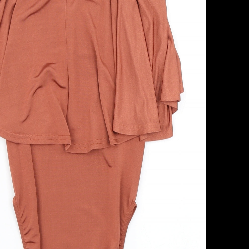 River Island Womens Brown   Bodysuit One-Piece Size 6