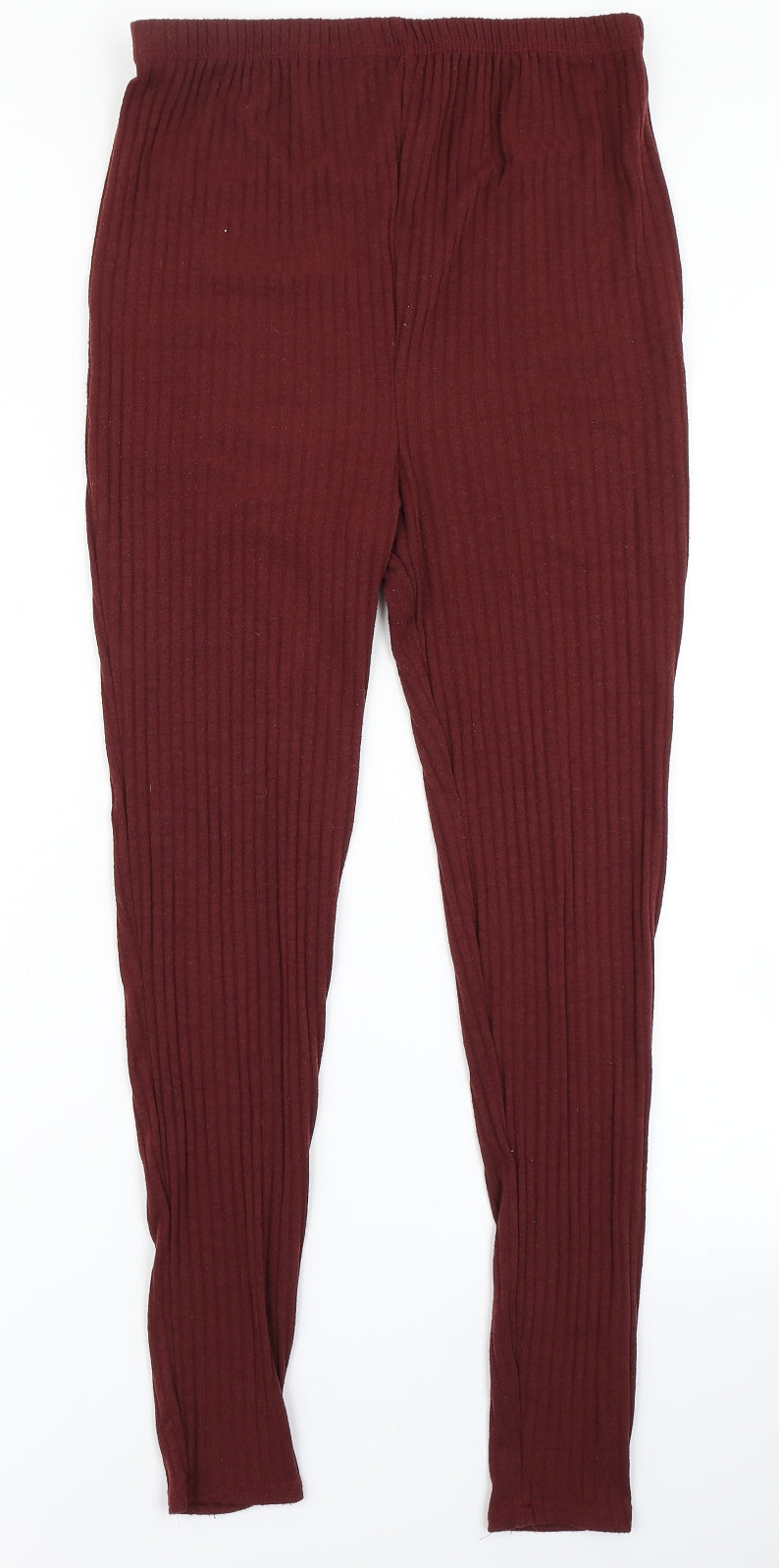 Womens UK Size 8 Boohoo Regular Fit Carpenter Red Trousers
