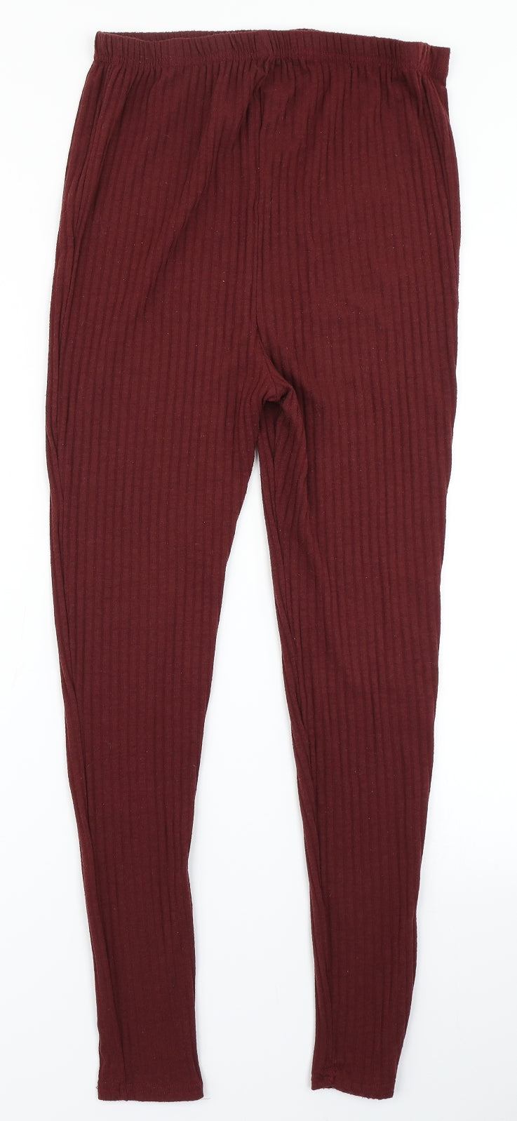 Womens UK Size 8 Boohoo Regular Fit Carpenter Red Trousers