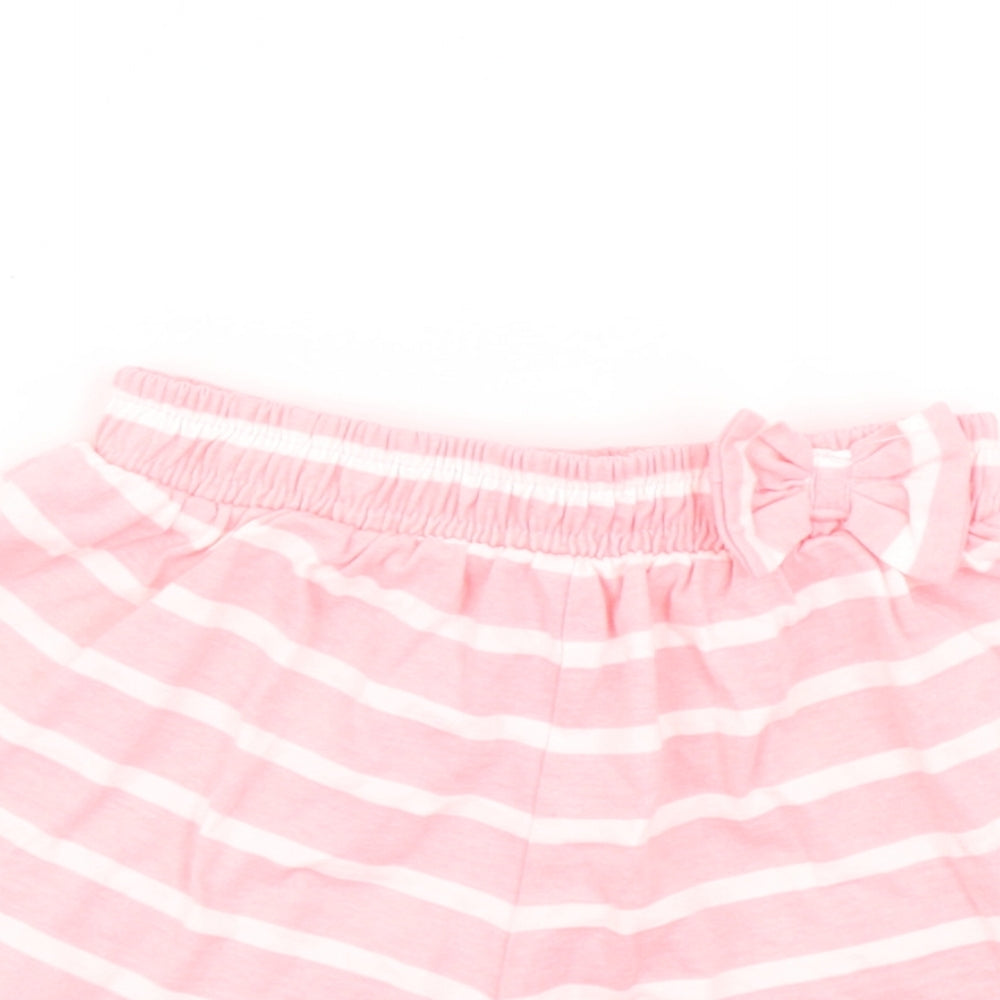 TU Girls Orange Striped  Cropped Trousers Size 12-18 Months