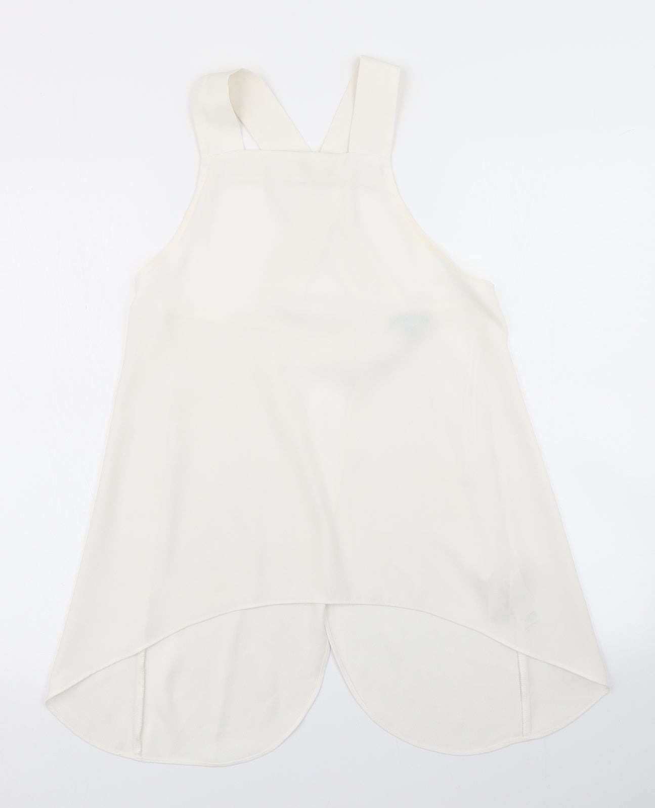 Womens UK Size 6 Topshop White Basic Blouse
