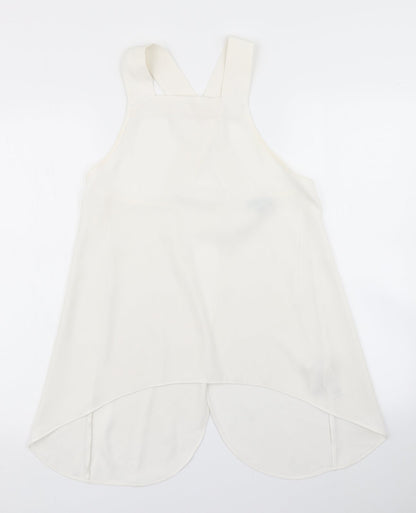 Womens UK Size 6 Topshop White Basic Blouse