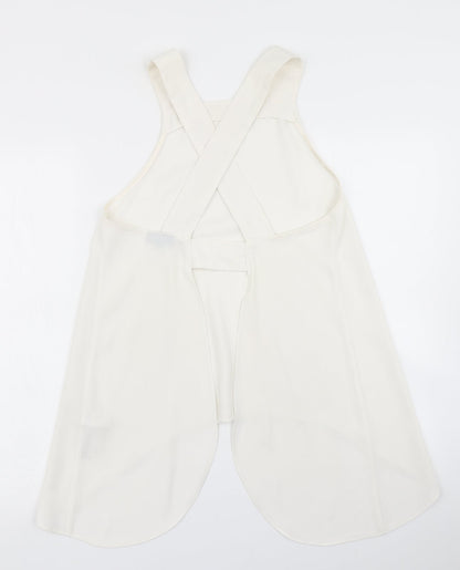 Womens UK Size 6 Topshop White Basic Blouse