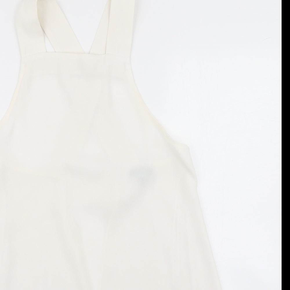Womens UK Size 6 Topshop White Basic Blouse
