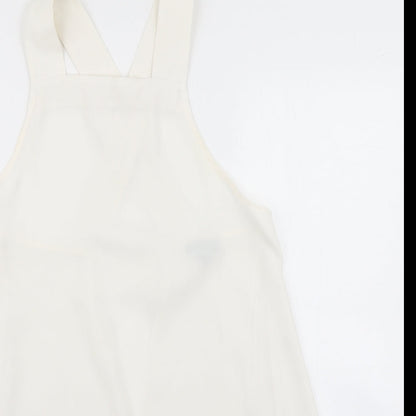 Womens UK Size 6 Topshop White Basic Blouse