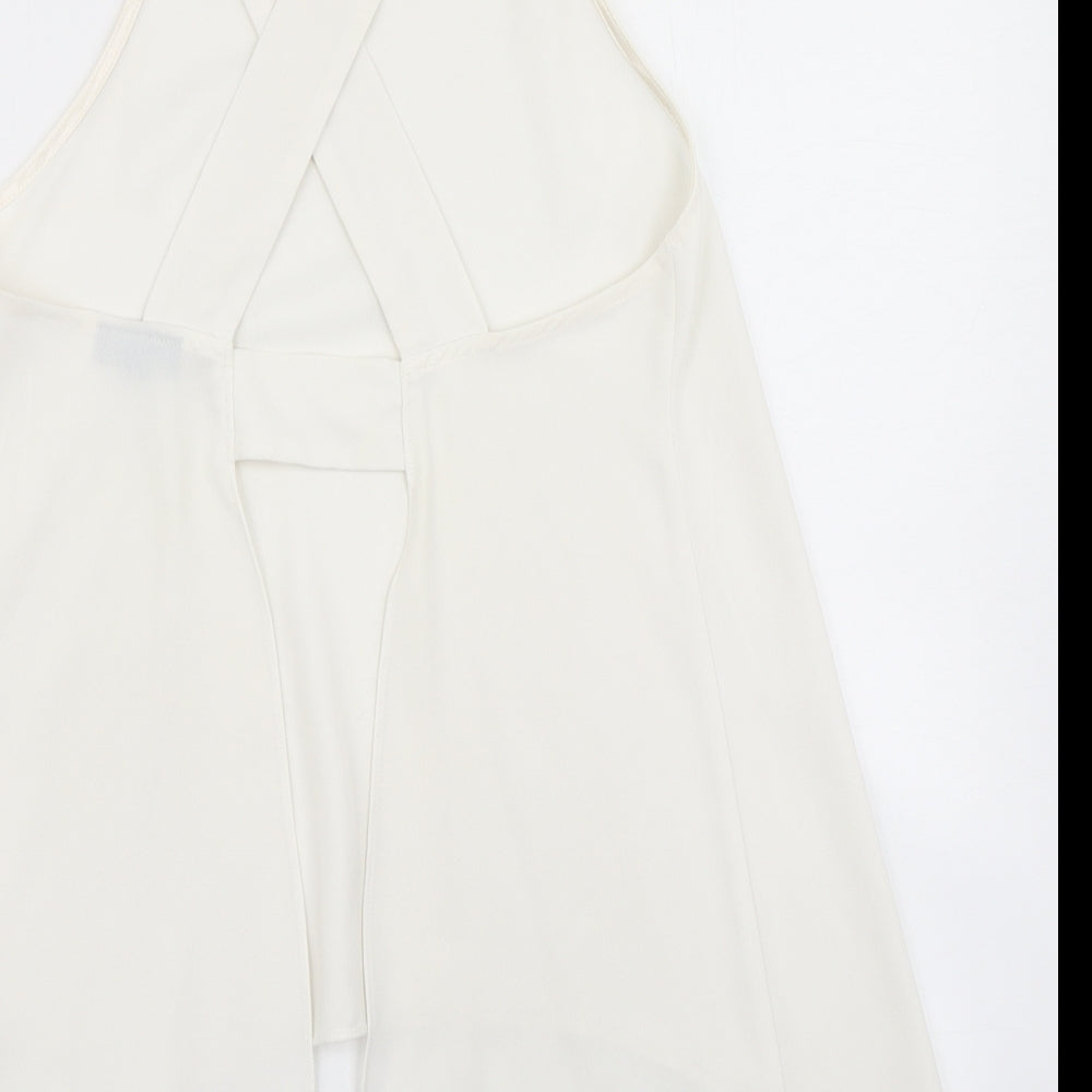 Womens UK Size 6 Topshop White Basic Blouse