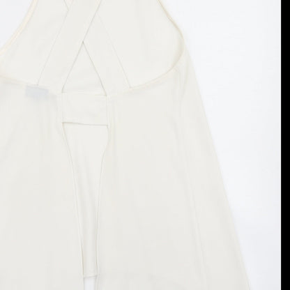 Womens UK Size 6 Topshop White Basic Blouse