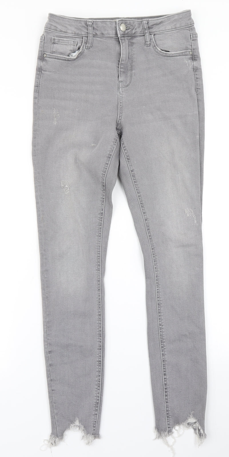 Denim Co Womens Grey  Denim Skinny Jeans Size 10 L27 in