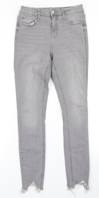 Denim Co Womens Grey  Denim Skinny Jeans Size 10 L27 in