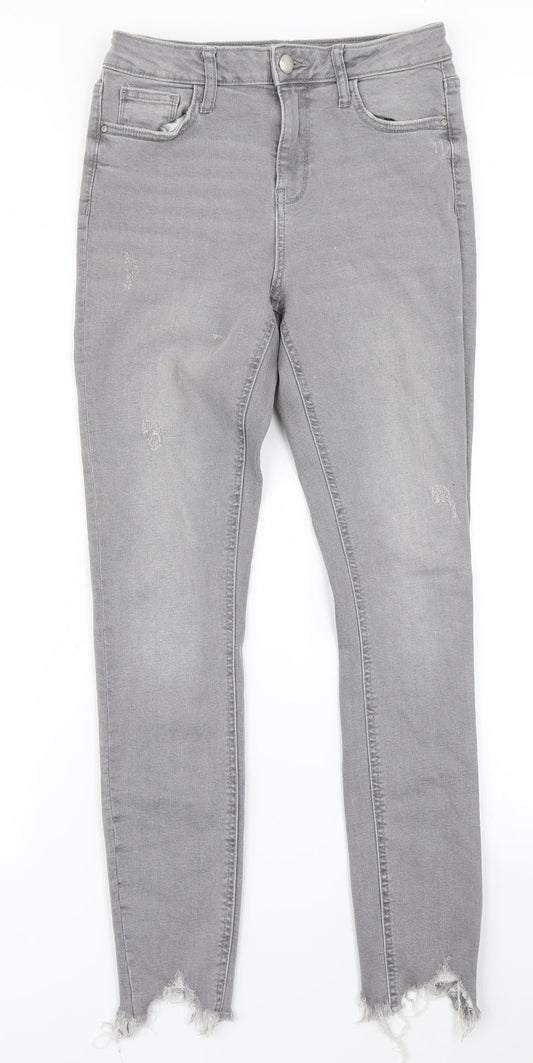 Denim Co Womens Grey  Denim Skinny Jeans Size 10 L27 in