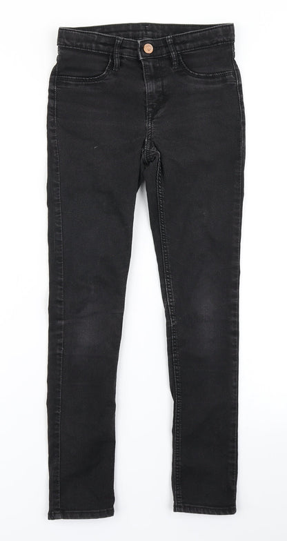 &Denim Girls Black  Denim Skinny Jeans Size 9 Years