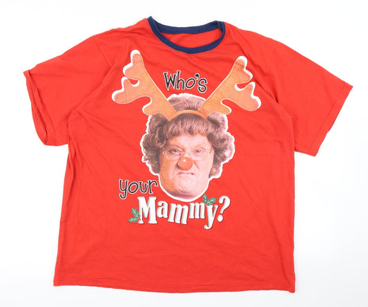 George Mens Red    T-Shirt Size L