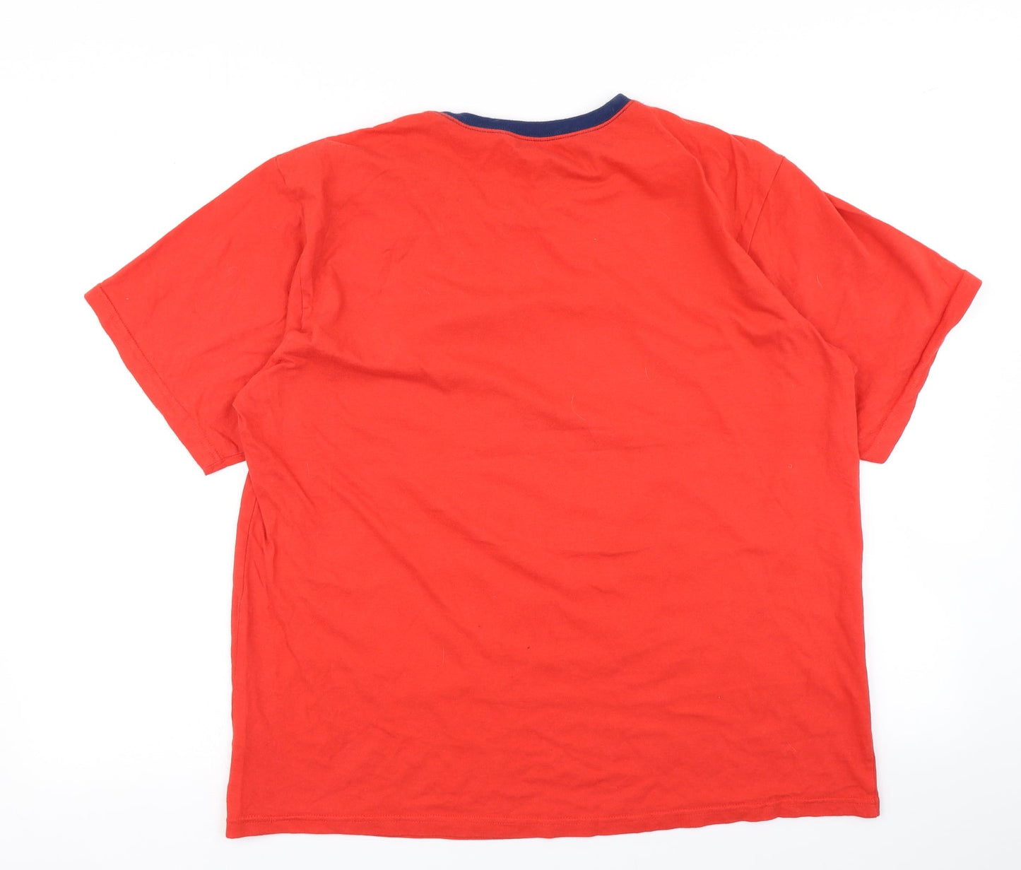 Mens UK Size L George Red  T-Shirt
