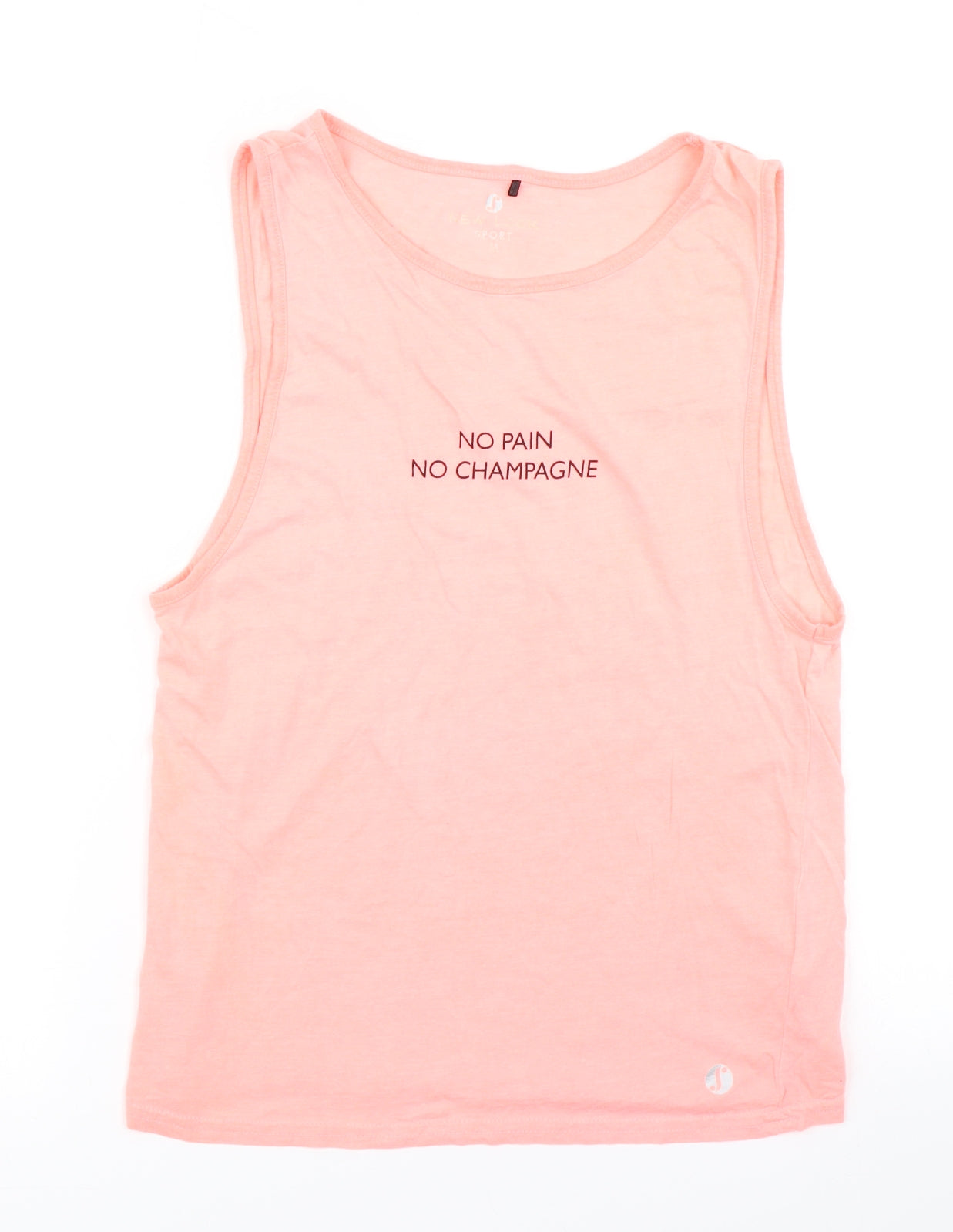 Womens UK Size M New Look Pink Basic Tank