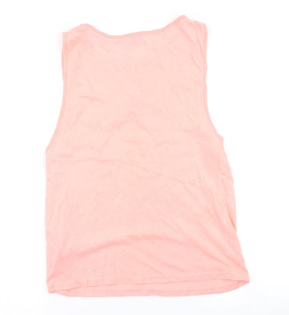 Womens UK Size M New Look Pink Basic Tank