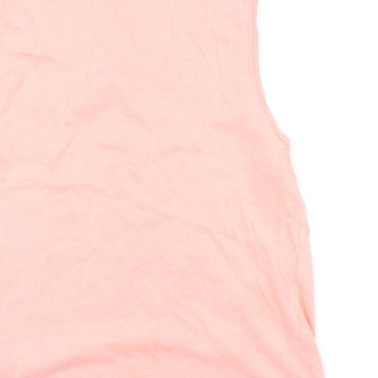 Womens UK Size M New Look Pink Basic Tank