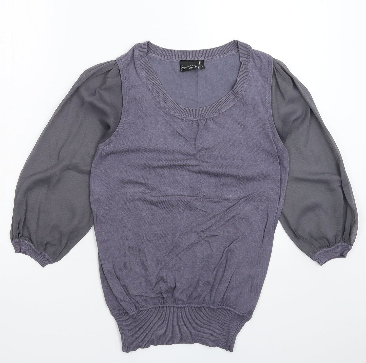 Womens UK Size 10 NEXT Grey Pullover Jumper