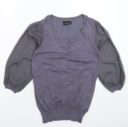 Womens UK Size 10 NEXT Grey Pullover Jumper