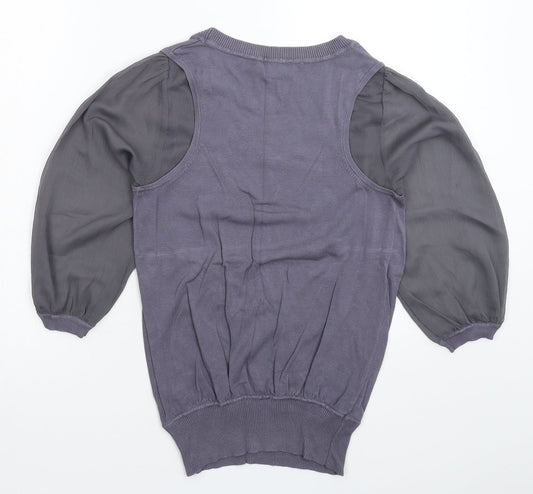 Womens UK Size 10 NEXT Grey Pullover Jumper