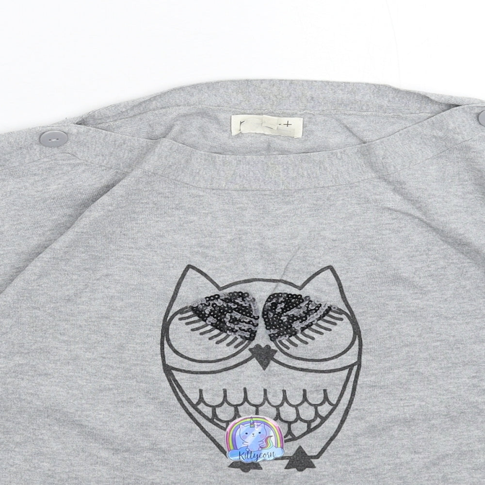 Womens UK Size 8 NEXT Grey Basic T-Shirt