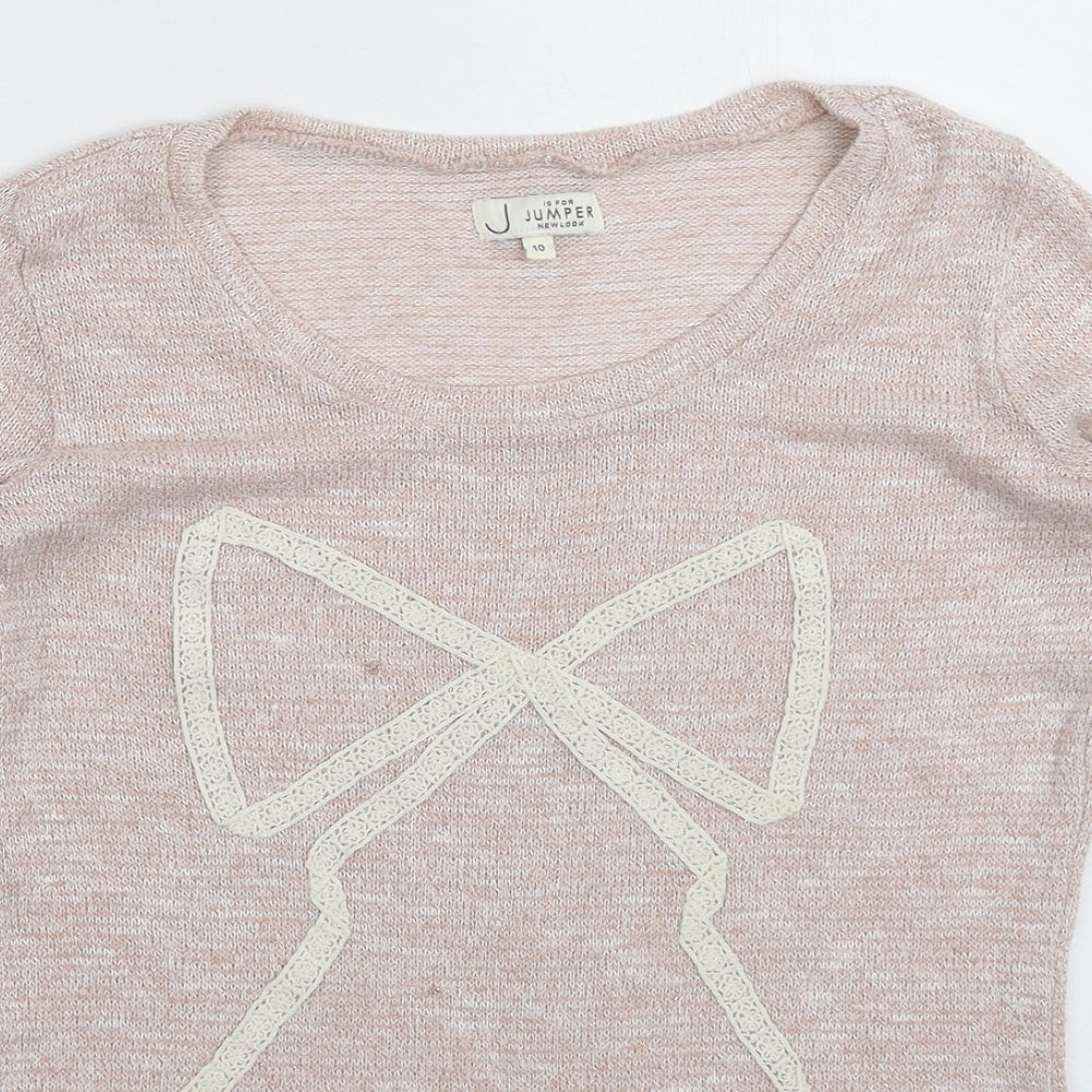 Womens UK Size 10 New Look Beige Pullover Jumper