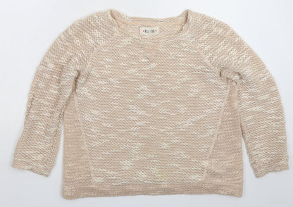 Womens UK Size 8 New Look Beige Pullover Jumper