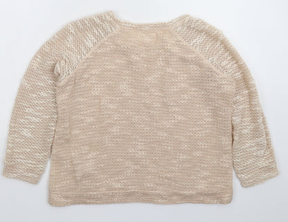 Womens UK Size 8 New Look Beige Pullover Jumper