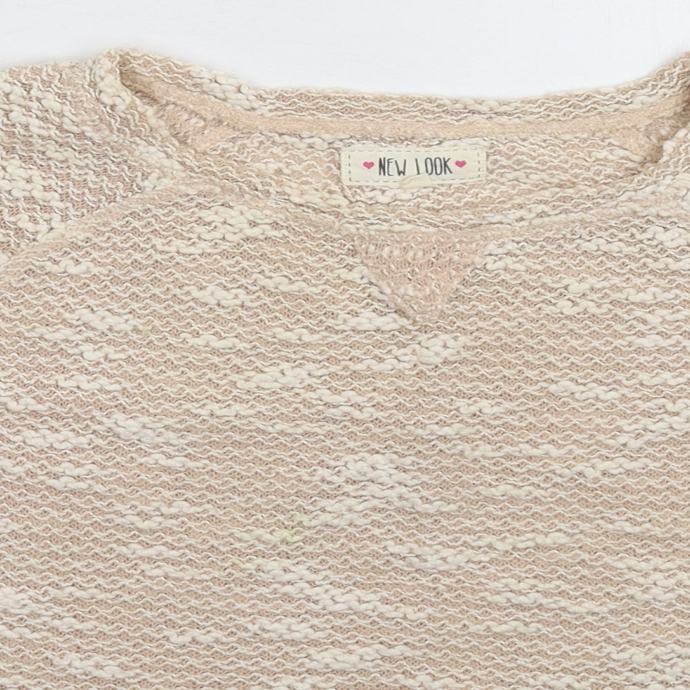 Womens UK Size 8 New Look Beige Pullover Jumper
