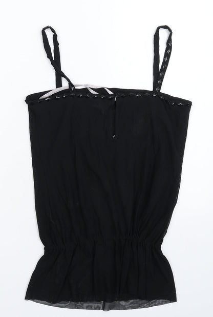 Womens UK Size 14 Oasis Black Basic Tank