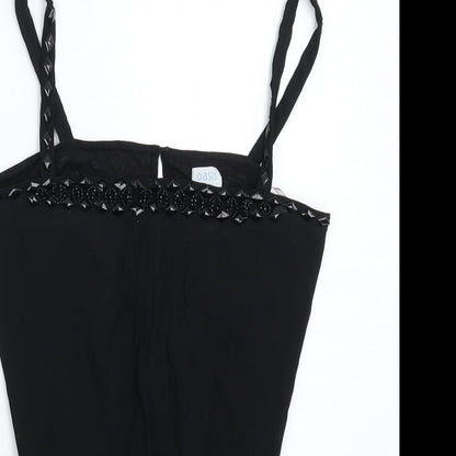 Womens UK Size 14 Oasis Black Basic Tank