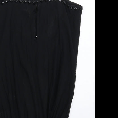Womens UK Size 14 Oasis Black Basic Tank